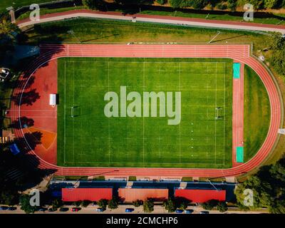des tirs de stade de rugby dans les airs Banque D'Images