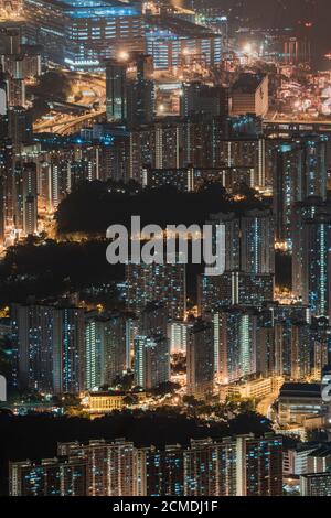 Hong Kong vue sur la ville avec m Banque D'Images