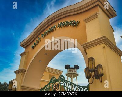 Entrée aux studios Walt Disney, Disneyland Paris, Marne-la-Vallée, Paris, France, Europe Banque D'Images