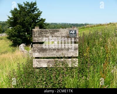 Pennine Bridleway nature Trail, Chee Dale, Upper Wye Valley, Derbyshire, Angleterre, Royaume-Uni. Banque D'Images