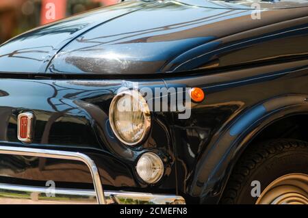 Menthe originale fiat 500 bleu Banque D'Images