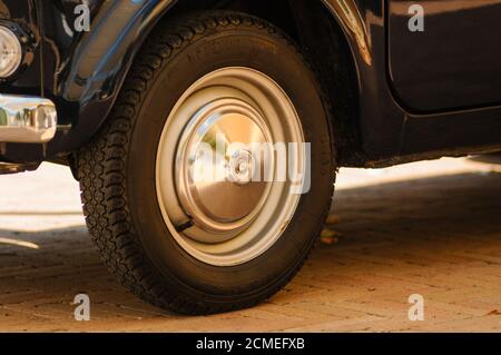 Menthe originale fiat 500 bleu Banque D'Images