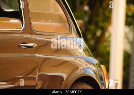 Menthe originale fiat 500 bleu Banque D'Images