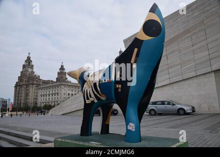 Front de mer de Liverpool City et quai Albert Banque D'Images