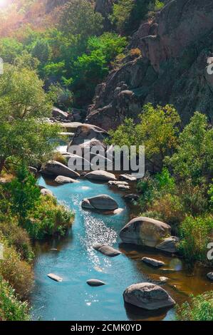 Dans Aktovsky Kanyoin Mertvovod River de Mykolaïv Banque D'Images