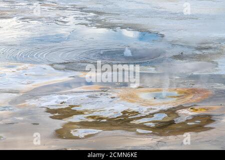 Norris Geyser Basin, Parc National de Yellowstone Banque D'Images