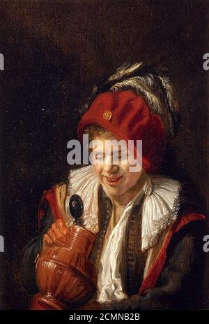 Judith Leyster UNE jeunesse avec un jug. Banque D'Images