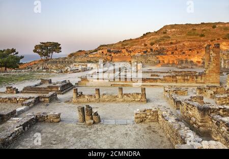 Ville historique de Kamiros. L'île de Rhodes. Grèce Banque D'Images