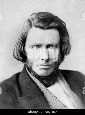 John Ruskin. Portrait du célèbre critique d'art victorien John Ruskin (1819-1900), c.1863-70 Banque D'Images