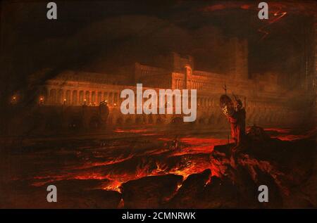 John Martin le Pandemonium Louvre. Banque D'Images