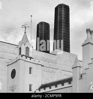 Greenwich Power Station, Londres, vintage. Banque D'Images