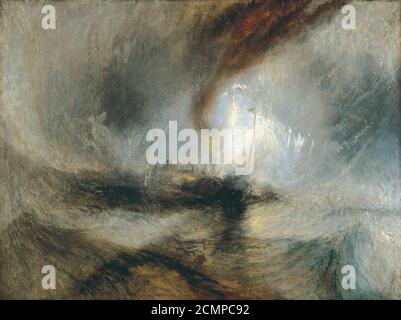 Joseph Mallord William Turner - tempête de neige - bateau à vapeur Une bouche de port Banque D'Images