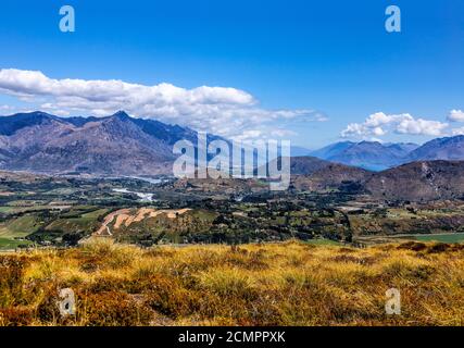 Vallée près de Queenstown, Otago, Île du Sud, Nouvelle-Zélande, Océanie. Banque D'Images