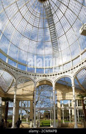 Intérieur du Grand Conservatoire dans le parc Syon, qui fut sulté dans les années 1920 par le 3ème duc de Northumberland. Il est ouvert au public dans la somme Banque D'Images