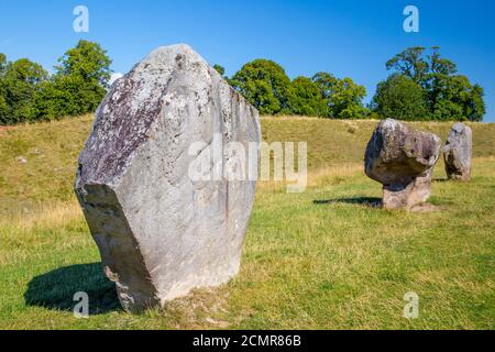 Avebury Stones est un monument néolithique de henge à Wiltshire, Angleterre Banque D'Images