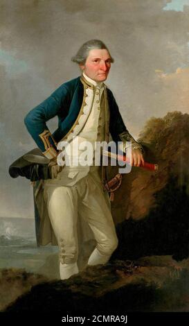 John Webber - Portrait du capitaine James Cook Banque D'Images