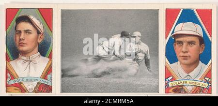 Joseph Wood-Tris Speaker, Boston Red Sox, portrait de carte de baseball Banque D'Images