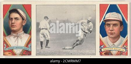 Joseph Wood-Tris Speaker, Boston Red Sox, portrait de carte de baseball Banque D'Images