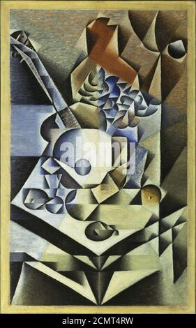 Juan gris, 1912 ans, encore la vie avec des fleurs, Banque D'Images