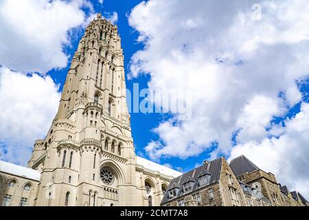 Riverside Church, Low angle View, Morningside Heights, New York City, New York, États-Unis Banque D'Images