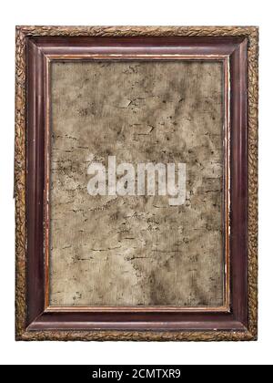Vieille photo frames avec toile fissuré isolé sur fond blanc Banque D'Images