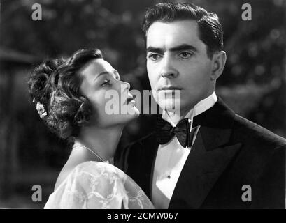 GENE TIERNEY et TYRONE POWER in THE RAZOR'S EDGE 1946 réalisateur EDMUND GOULDING roman W. Somerset Maugham scénario Lamar Trotti Music Alfred Newman producteur Darryl F. Zanuck XX Century Fox Banque D'Images