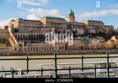 Château de Buda, le palais royal de Budapest, Hongrie Banque D'Images