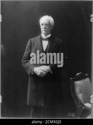 John Tyler Morgan, 1824-1907, trois-quarts portrait en pied, face à gauche, les mains croisées, comité permanent. Le sénateur, en Alabama. Banque D'Images