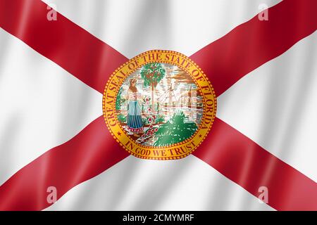 Drapeau de Floride, États-Unis Banque D'Images