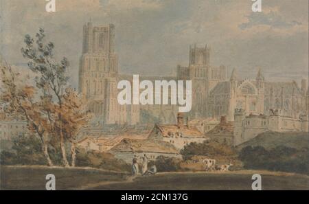 Joseph Mallord William Turner - Vue Sur Cathédrale d'Ely Banque D'Images