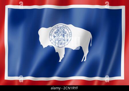 Drapeau du Wyoming, États-Unis Banque D'Images