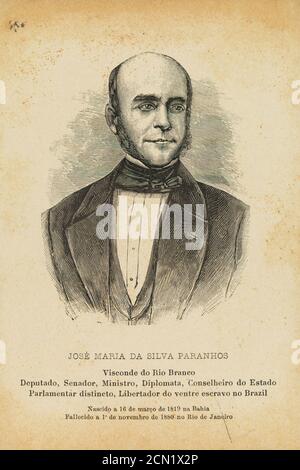 José Maria da Silva Paranhos. Banque D'Images