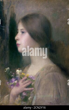 Jove - Joan Brull i Vinyoles (1863-1912). Banque D'Images