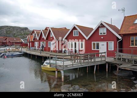 Village de Björholmen, comté de Västra Götaland, Suède Banque D'Images