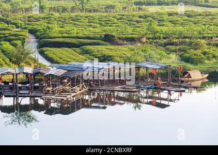 wuyuan paysage tôt le matin Banque D'Images