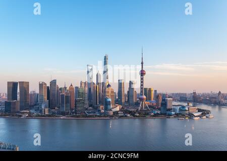 Scène crépuscule à Shanghai Banque D'Images