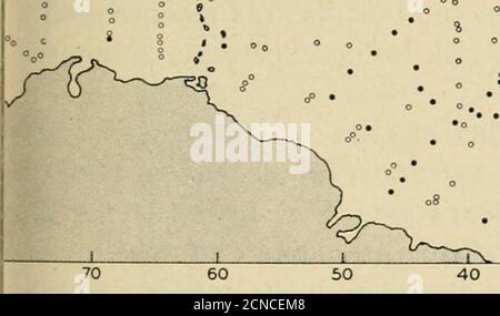 . Le journal technique de Bell System . OB o oo oo oo & gt ; FV-^ =^ v... • TEMPERATUREMESUREMENTS À MOINS DE 100 MÈTRES DU FOND À DEPTHSGREATER À PLUS DE 2000 MÈTRES O TEMPERATUREMESUREMENTS EN EAUX PROFONDES À DEPTHSGREATER À PLUS DE 2000 MÈTRES /■ 60 Banque D'Images
