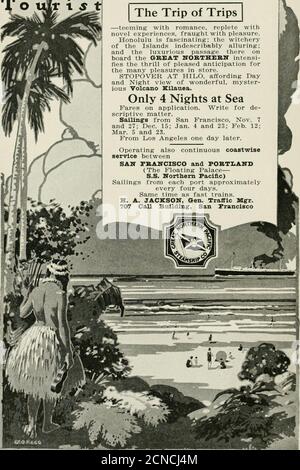 . Livre bleu juif de San Francisco et Bay Cities, 1916 : contenant les noms, adresses et numéros de téléphone des principales familles juives de San Francisco et Bay Cities, comprenant également des listes de membres d'organisations juives, ainsi que des listes de congrégations, clubs et sociétés, Et une liste de leurs officiers . e Auli à la plus belle flotte d'îles qui liesanched dans n'importe quel océan - par le palatialliner: (lea^ueland & gt;^jrr-A* s  s  QRfAj NORD le voyage de voyages - teeming avec romance, rempli de nouvelles expériences, rempli de plaisir. Honolulu est fascinant, la sorcellerie Banque D'Images