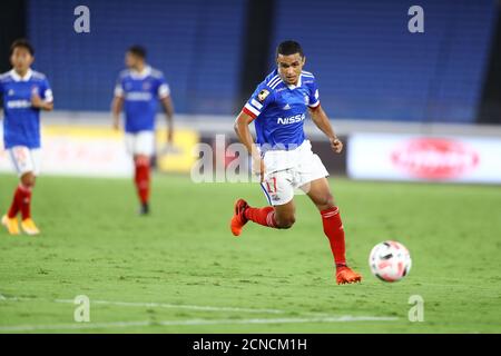 Erik Lima (17) de Yokohama F. Marinos de Yokohama F. Marinos pendant le match de football J.League J1 entre Yokohama F. Marinos 3-0 Shimizu S-Pulse au stade Nissan le 16 septembre 2020 à Yokohama, Kanagawa, Japon. Credit: Kenzaburo Matsuoka/AFLO/Alay Live News Banque D'Images