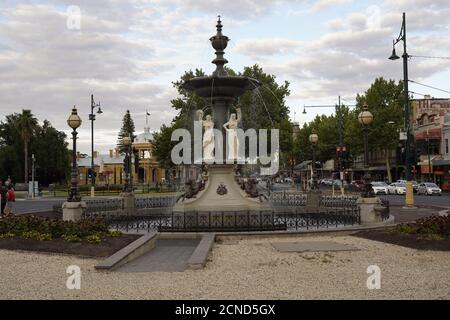 Alexandra Fountain, site d'intérêt classique à Bendigo, Victoria, Australie Banque D'Images