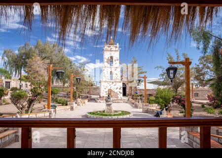 Une église datant des années 1750 dans le petit village de Toconao, province de San Pedro de Atacama, Chili Banque D'Images