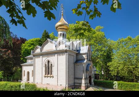 Eglise russe, Baden-Baden, Forêt Noire, Bade-Wurtemberg, Allemagne, Europe Banque D'Images