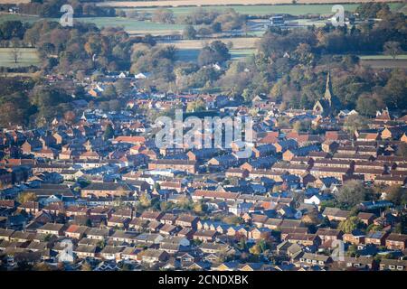 Vue sur le village de Great Ayton, North Yorkshire, Angleterre. ROYAUME-UNI Banque D'Images