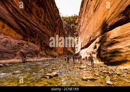 Randonnée le long de Sand Hollow Trail, Utah, États-Unis d'Amérique Banque D'Images