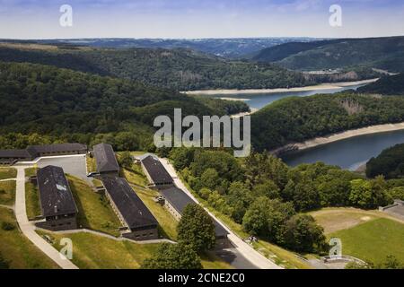 Vue aérienne de l'ancien NS-Ordensburg Vogelsang, aujourd'hui Vogelsang ip, Schleiden, Allemagne, Europe Banque D'Images