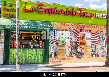 Little Havana, quartier cubain de Miami, Miami, Floride, États-Unis d'Amérique Banque D'Images