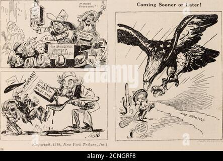 . Magazine des employés de Baltimore et de l'Ohio . —=============== - {Copyright, 1919, New York Tribune, Inc.) Je viens de vous aider Pourquoi tout ce scandale sur la prise de leur tj^e KitchenOwn Medicine?. Par les Cartoonistes UN problème de travail Banque D'Images