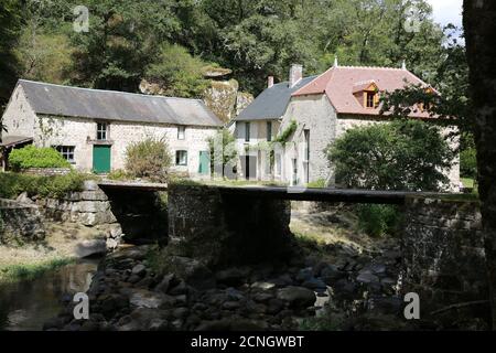 Vallée de la Sedelle, Crozant, Creuse, France centrale, Europe Banque D'Images