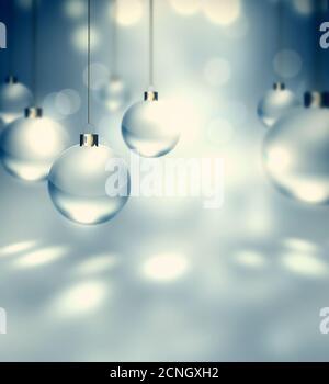 Fond de Noël argenté Banque D'Images