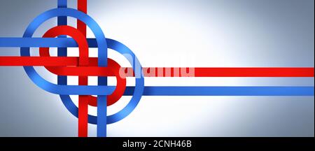 Arrière-plan de motif noeud abstrait Banque D'Images